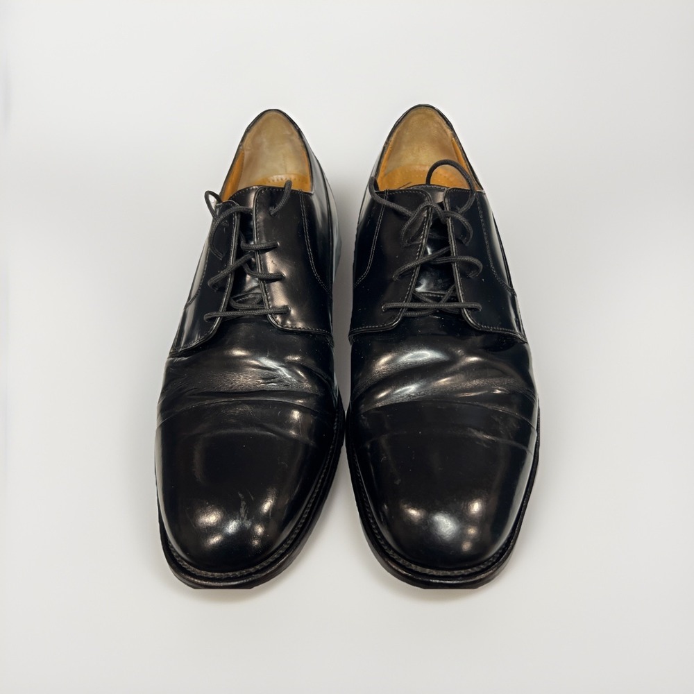 BOSTONIAN Classics‎ First Flex Leather Cap Toe Shiny Black Oxfords Men's 11.5M